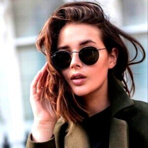 NWT RayBan Round Metal RB3447 Black Ray ban Sunglasses